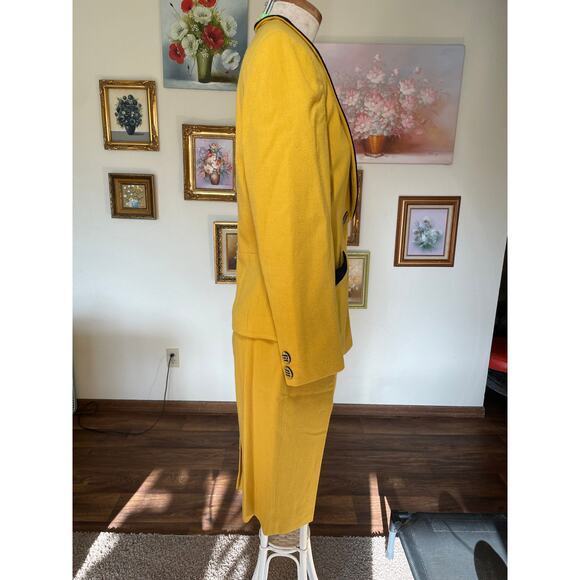 noviello bloom suits vintage yellow saks fifth avenue size 6 union made wool - Picture 16 of 16